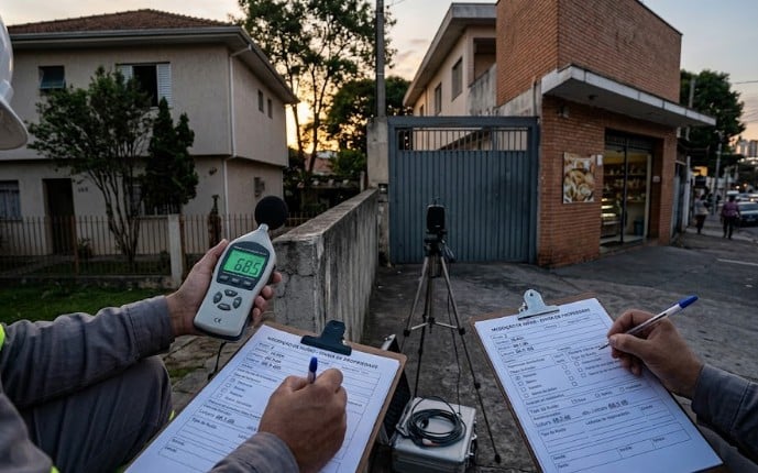 Ruído de vizinhança laudo técnico de medição sonora
